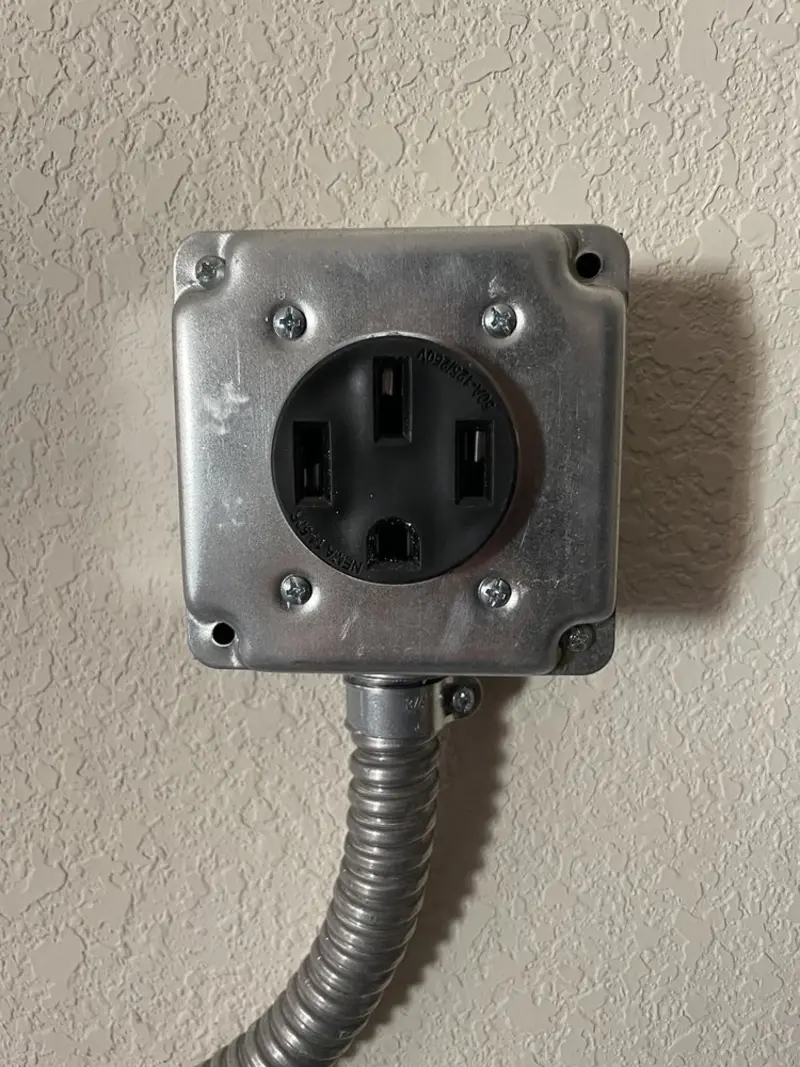 NEMA 14-50 outlet installed for Smart Home Electrical in Valle Vista